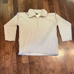 Men’s 100% Cotton Gray Quarter-Zip Sweatshirt Re-Imagined Recycled